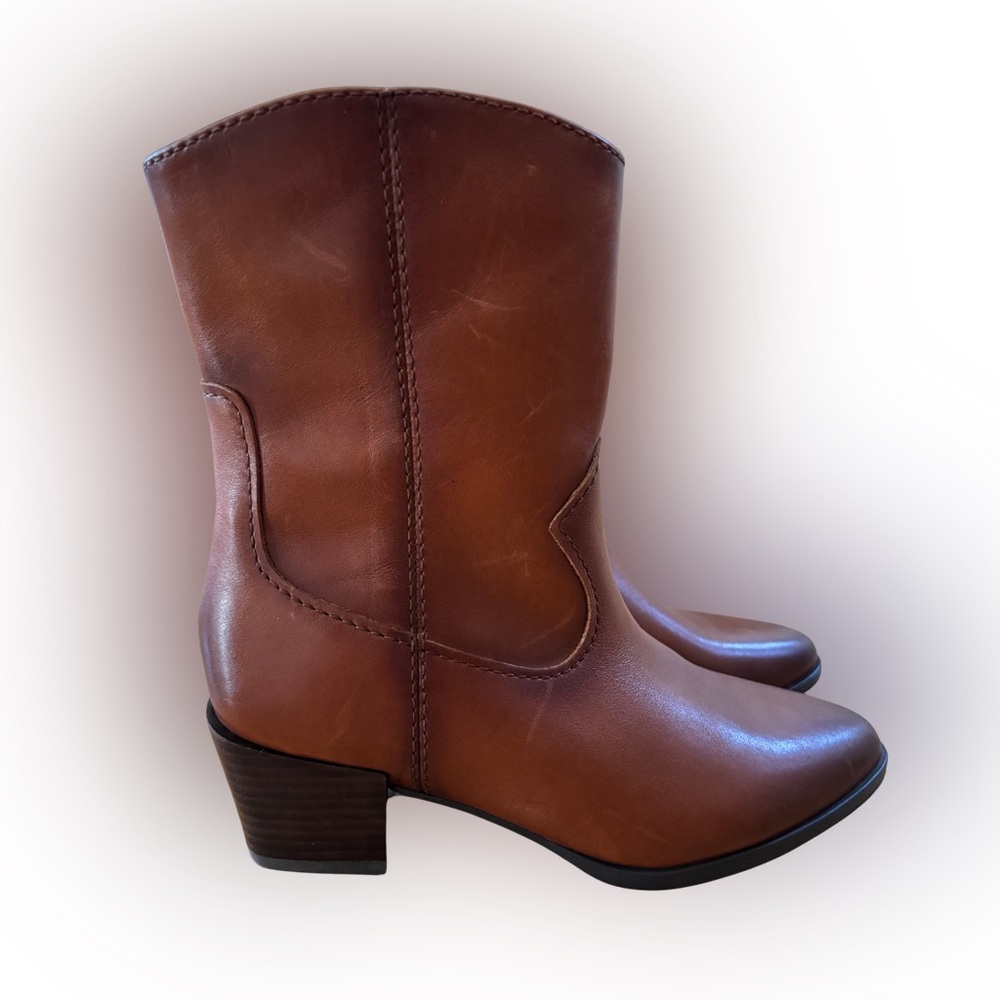🍂 NWT Naturalizer Gaby Leather Ankle Boots | Cider Spice | Size 5.5M 🍂